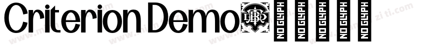 Criterion Demo字体转换